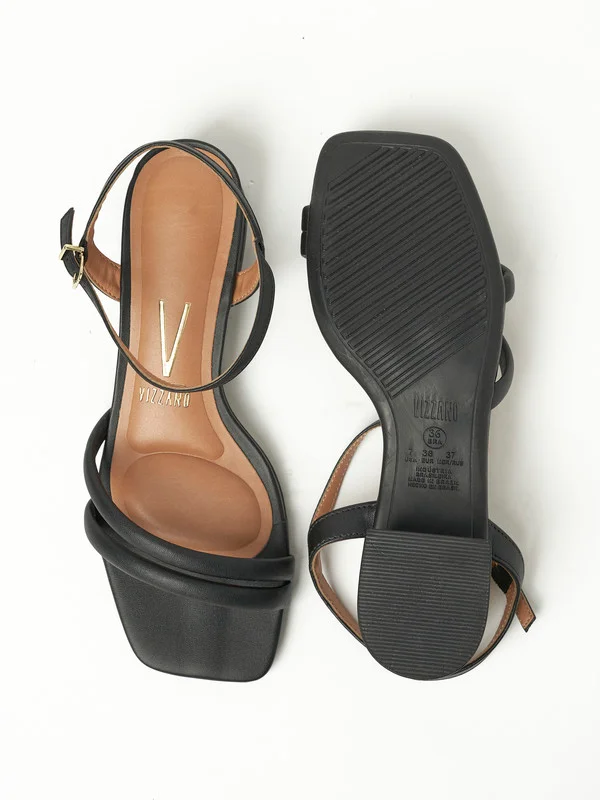 VIZZANO Vizzano Ladies Sandals With Back Strap Black | Made In Brazil