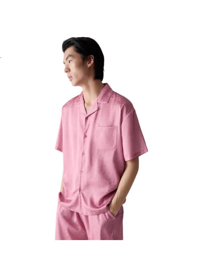 HLA Hailan Home 【Chen Zheyuan Same Style】Men'S And Women'S 25 New Ice Silk Jacquard Cool Feeling Anti-Static Short Sleeve Shorts Home Wear - Image 2