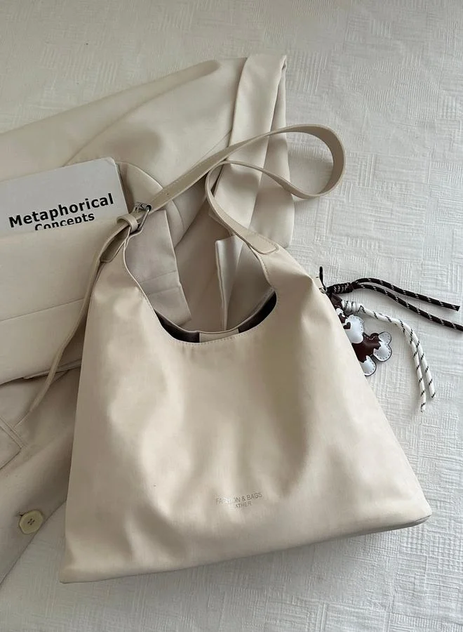تايك تو White Faux Leather Shoulder Bag
