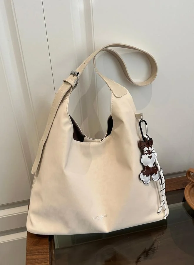 تايك تو White Faux Leather Shoulder Bag