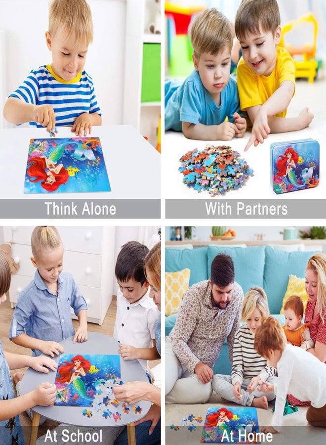 LELEMON Pretty Puzzles for Kids Ages 4-8,100 Piece Puzzles for Kids,Educational Kids Puzzles Jigsaw Puzzles in a Metal Box,Childrens Puzzles 100 Piece Puzzle Games Puzzle Toys for Girls and Boys - Image 4