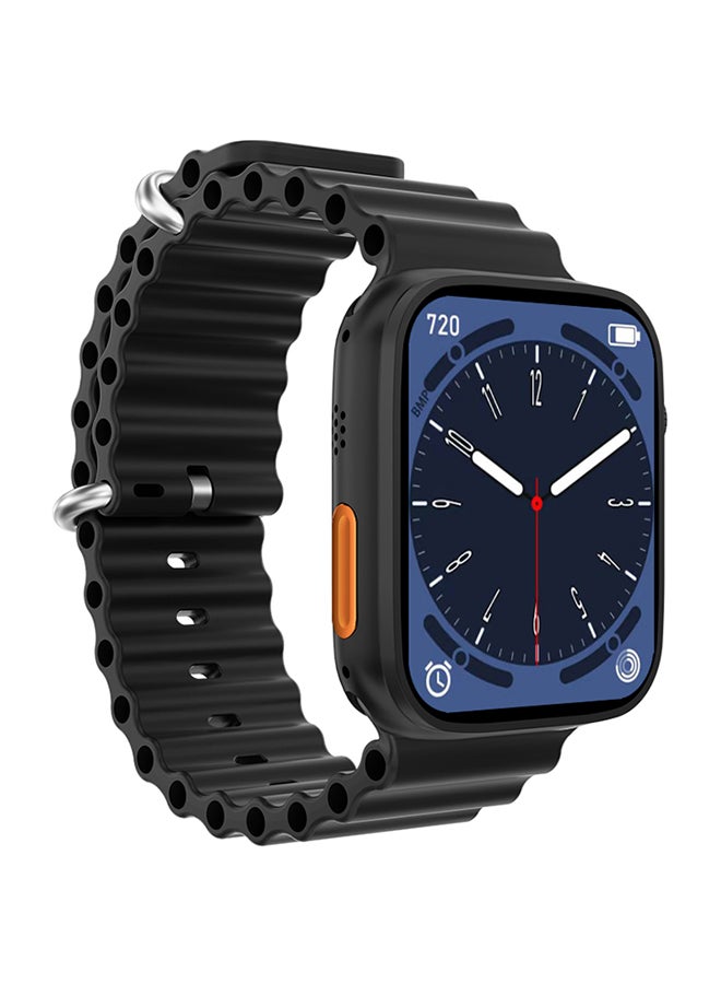 OFFBEAT Nexus Ultra 49mm Smartwatch with Sports Mode, 24H Fitness & Heart Rate Monitor and IPX4 Water Resistant Design compatible with iPhone and Android phones with Ocean Band Black - Image 1