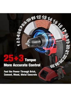 Cordless Drill Driver 21V Cordless Hammer Drill With 1 Batteries 2.0Ah 25+3 Torque 42N.M Max Electric Drill 2 Speed Led Light - pzsku/Z1F2439444B0C6FC9C6F6Z/45/_/1740672357/92e027ca-378a-4552-a168-5ba037a07a38