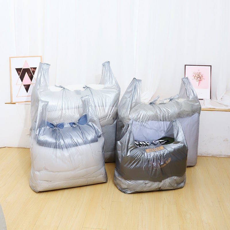 On Behalf Of The Hair Silver Gray Thick Large Plastic Bag Moving Packing Bag Disposable Clothes Storage Bag Quilt - Image 5