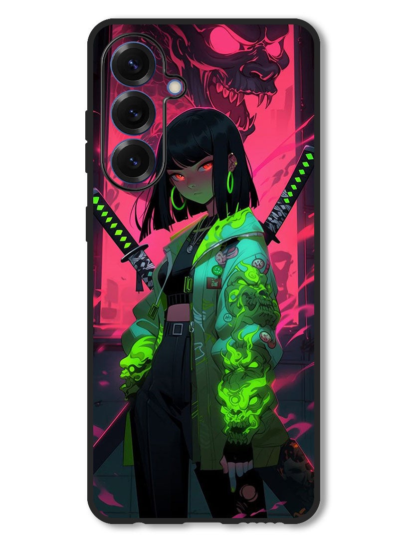 Theodor Case Compatible with Samsung Galaxy A56 Protection Shockproof Bumper Cover Japanese Girl - Image 1