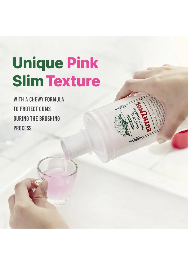 Euthymol غسول فم إيثيمول بنكهة النعناع البارد 500 مل، يحتوي على فلورايد، خالي من الكحول، نكهة قوية مميزة، يقلل من اللويحات، ينظف اللثة، يحافظ على صحة الأسنان واللثة، ينعش النفس، رعاية يومية منعشة للفم والأسنان - Image 4