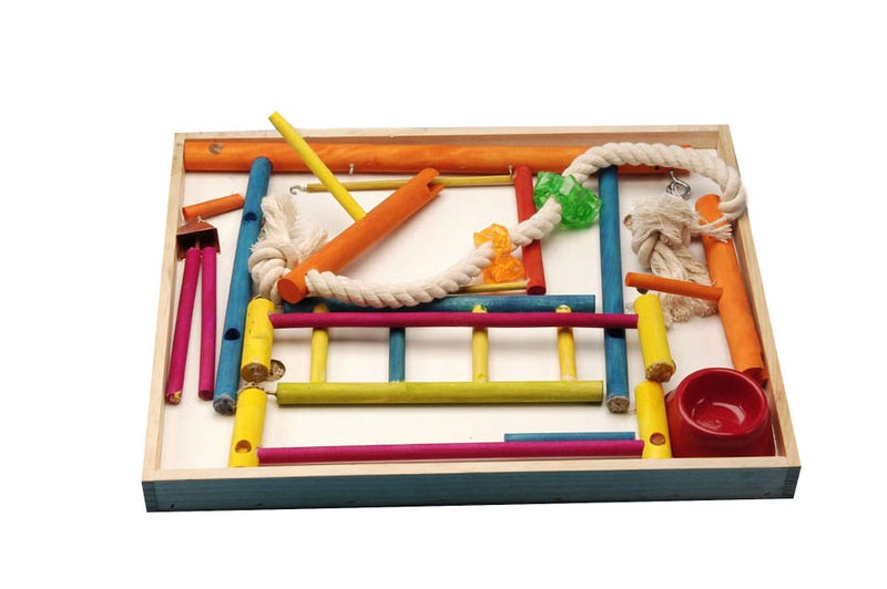 Penn Plax Penn-Plax Bird Life Wooden Playpen â€“ Perfect for Sun Conures, Ring Necks, and Similar Sized Parrots â€“ Extra-Large - Image 3