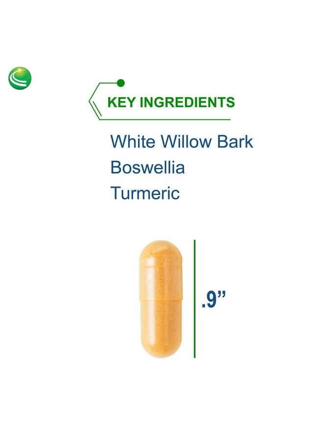 Nutra BioGenesis White Willow Forte White Willow Bark Boswellia And Turmeric To Help Support Body Comfort And Cytokine Balance Gluten Free Vegan Nongmo 120 Capsules - Image 4