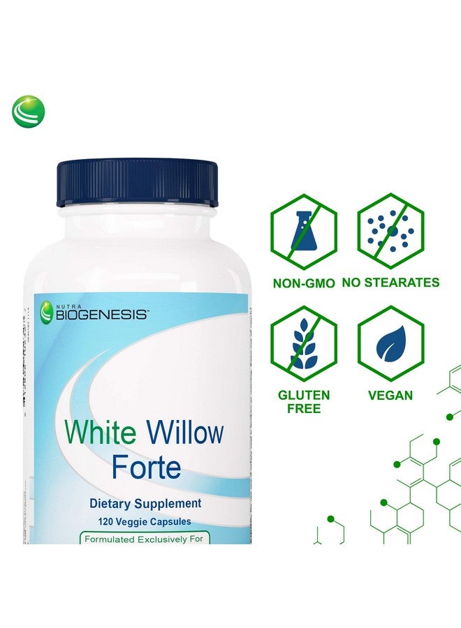 Nutra BioGenesis White Willow Forte White Willow Bark Boswellia And Turmeric To Help Support Body Comfort And Cytokine Balance Gluten Free Vegan Nongmo 120 Capsules - Image 5