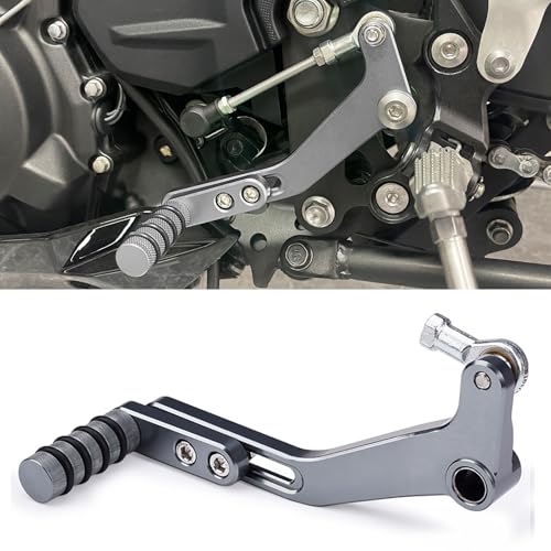 LEDISHUN Motorcycle Accessories Shifter Pedal Toe Pegs Left Gear Shift Lever Compatible with Kawasaki Ninja 400 Z400 Ninja 500 Z500 Gray - Image 1