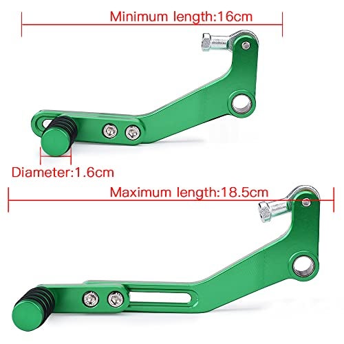 LEDISHUN Motorcycle Accessories Shifter Pedal Toe Pegs Left Gear Shift Lever Compatible with Kawasaki Ninja 400 Z400 Ninja 500 Z500 Gray - Image 3