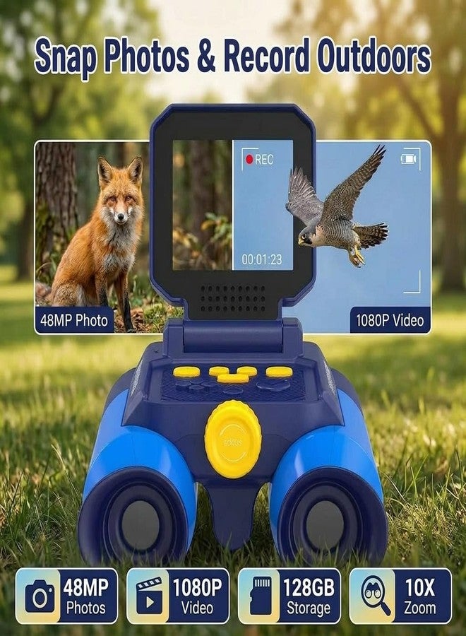 OAEBLLE Nature Exploration Toys, 2.4" IPS Screen Digital Wildlife Camera with Night Vision & 10X Zoom, Kids Outdoor Play Equipment for Children Ages 4-8 8-12, Bird Watching Camping Gifts for Boy Girls - Image 4