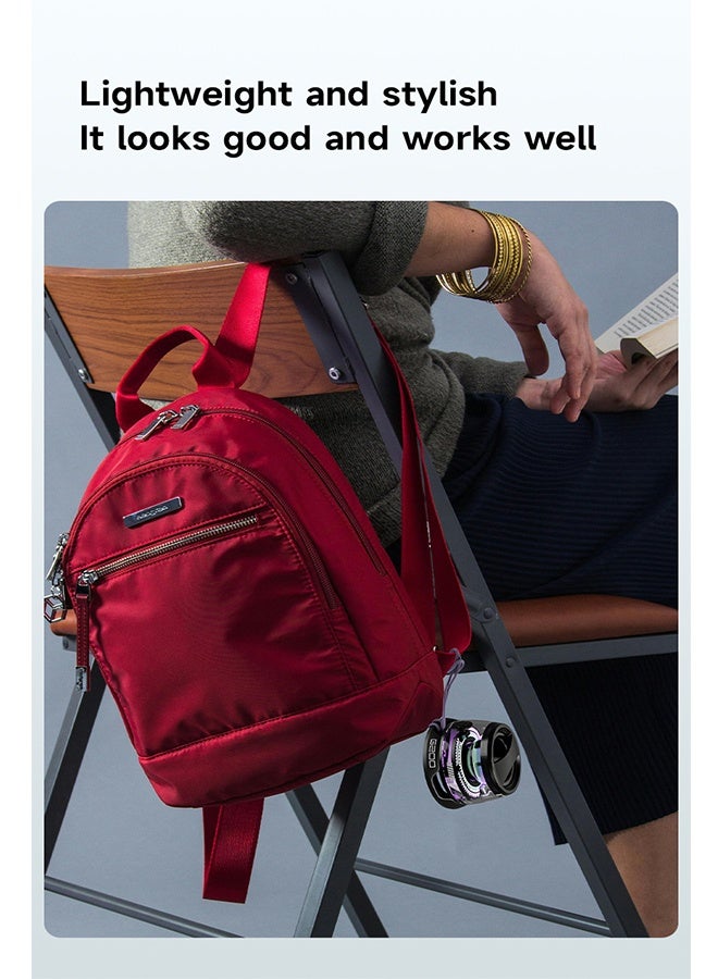 مكبر صوت بلوتوث محمول 6 ساعات تشغيل، قابل للطفو، إقران ستيريو لاسلكي، مع شحن من النوع C، مكبر صوت لاسلكي يدعم اتصال سلسلة ثنائي الجهاز، يتميز بملحق مغناطيسي وإضاءة RGB، مثالي للاستخدام المنزلي والخارجي والمشي لمسافات طويلة، أسود - Image 4