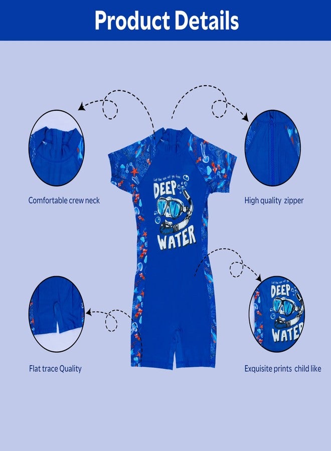 KRESHU Baby Kids One Piece Swimwear Sun Protection Quick Swimming Suit Design Toddler Summer Bathing Suit for Girls Baby Boys Kids (Pack of 1) - Image 5