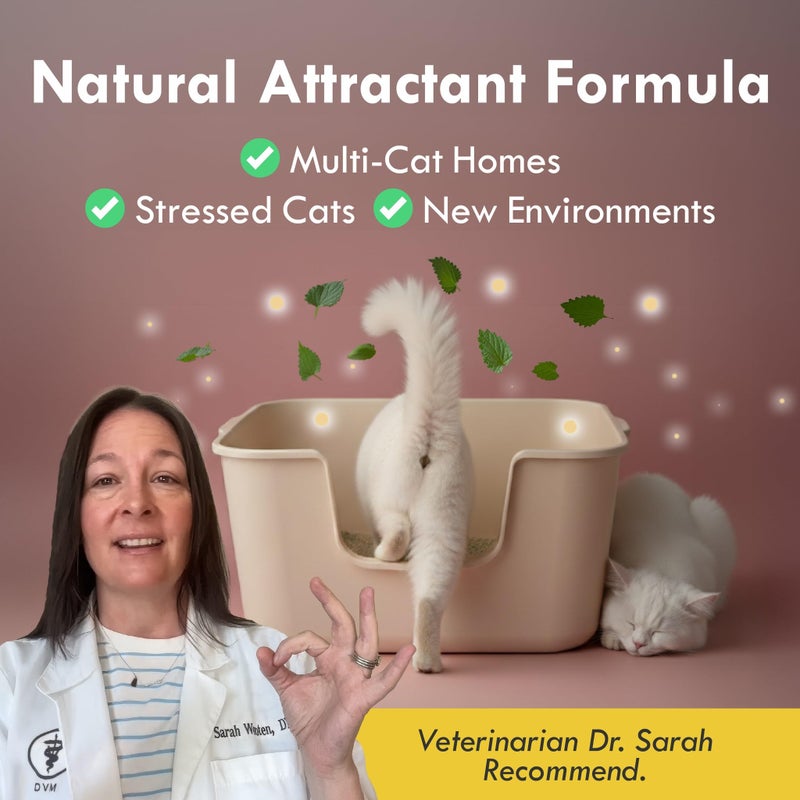Lady N Cat Attract Tofu Litter â€“ Natural Attractant Formula for Litter Box Training, Calming Pheromone for Multi-Cat Homes, Granular Mini-Pellet Shape for Self-Cleaning Box, 9lb - Image 2