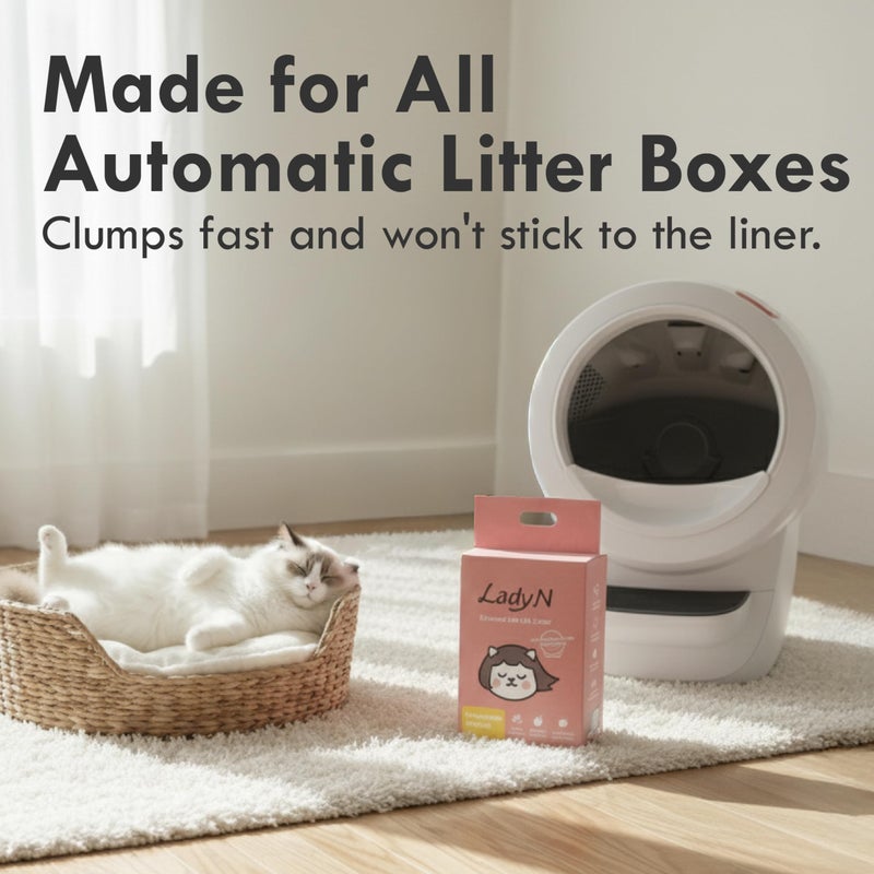 Lady N Cat Attract Tofu Litter â€“ Natural Attractant Formula for Litter Box Training, Calming Pheromone for Multi-Cat Homes, Granular Mini-Pellet Shape for Self-Cleaning Box, 9lb - Image 3