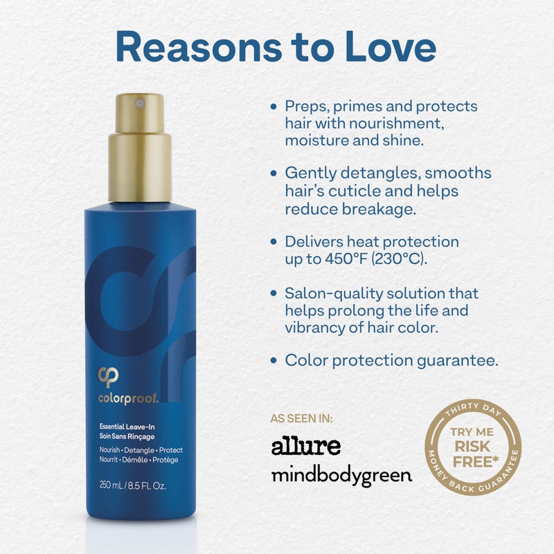 Colorproof Leave-In Treatment Spray 8.5 Fl. Oz. Heat Protection Spray for Hair, Smoothing and Detangling Spray with Color Protection, Coconut & Lemongrass Scent - Image 3