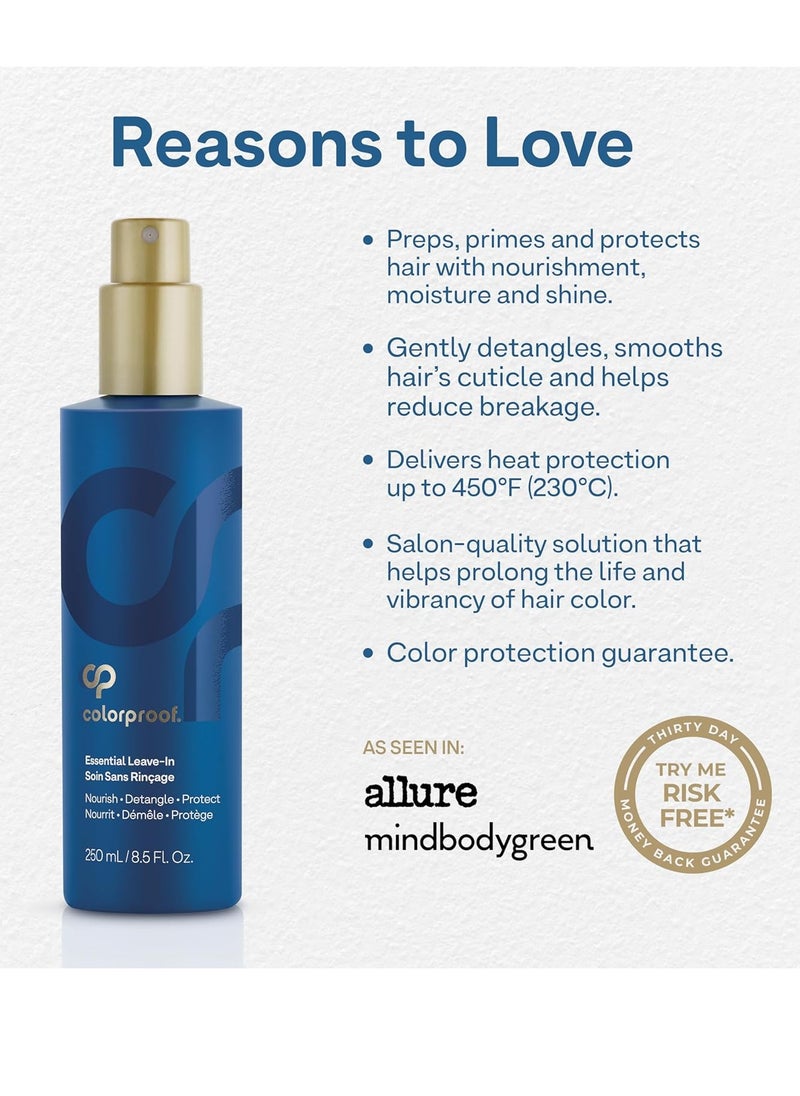 ColorProof Colorproof Leave-In Treatment Spray 8.5 Fl. Oz. Heat Protection Spray for Hair, Smoothing and Detangling Spray with Color Protection, Coconut & Lemongrass Scent  - Image 2
