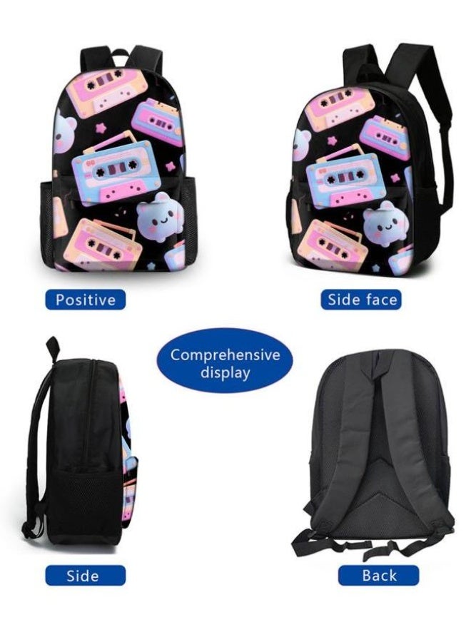 [Super new special offer] Cartoon theme bag three-piece set | double-shoulder + hand-held + storage pen bag | gift self-use good-looking - 933  - Image 3