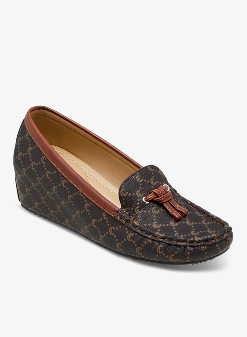 Le Confort Women's Monogram Print Slip-On Loafers