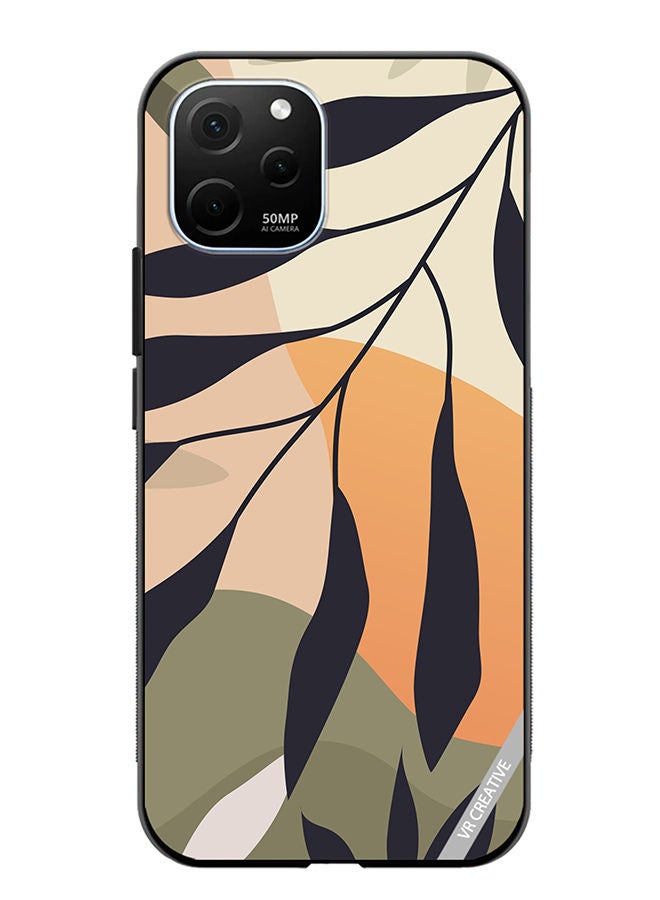 VR CREATIVE Protective Case Cover For Huawei Enjoy 50z Leaf Tropical Design Multicolour - Image 1