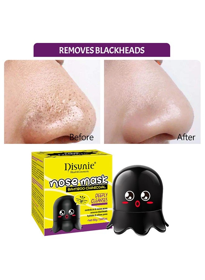 Bamboo Charcoal Nose Mask-Blackhead Remover Pore Shrink Blackhead Peeling Deep Pore Cleansing Tool Skin Care Product 50g