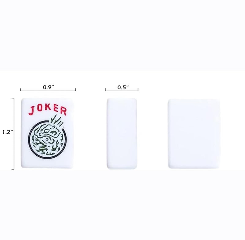 GUSTARIA American Mahjong Game Set, 166 White Tiles, 4 All-in-One Color Rack/Pushers, Complete Mahjong Set with Pink Printed Carrying Bag - Image 2