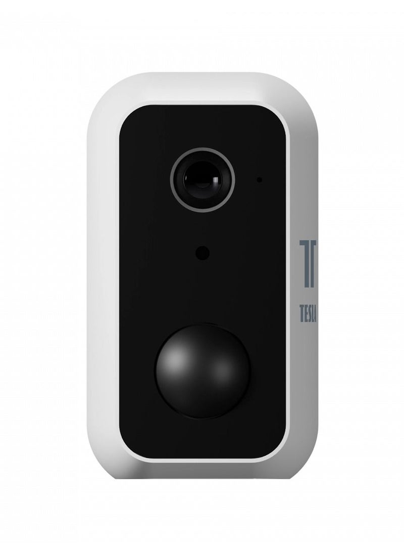 Tesla - Smart PIR Battery Powered Outdoor Security Camera with Night Vision, Two-Way Talking, works with Google, Alexa & Tesla Home App - Image 1