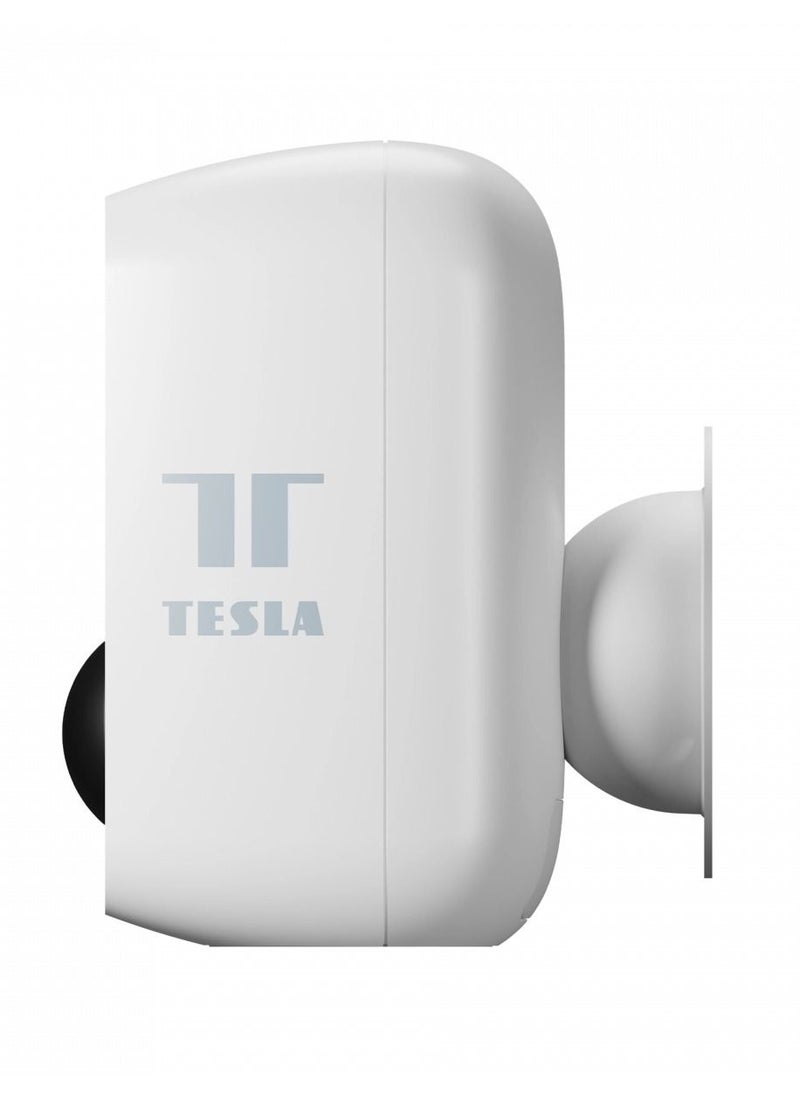 Tesla - Smart PIR Battery Powered Outdoor Security Camera with Night Vision, Two-Way Talking, works with Google, Alexa & Tesla Home App - Image 1