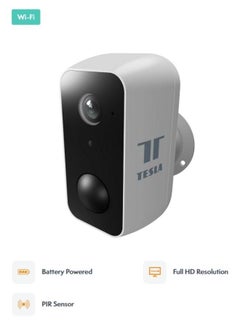 Tesla Smart PIR Battery Powered Outdoor Security Camera with Night Vision, Two-Way Talking, works with Google, Alexa & Tesla Home App  - Image 1