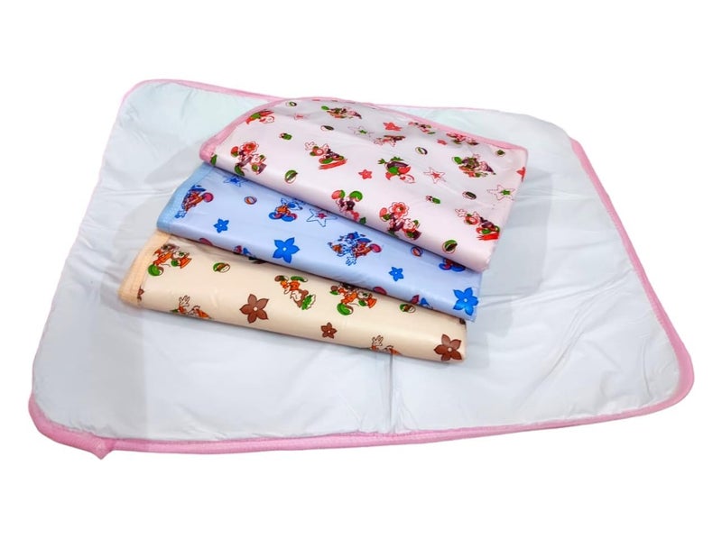 Cuteably New Born Baby Plastic Sheet Small Single Multicolor - Image 2