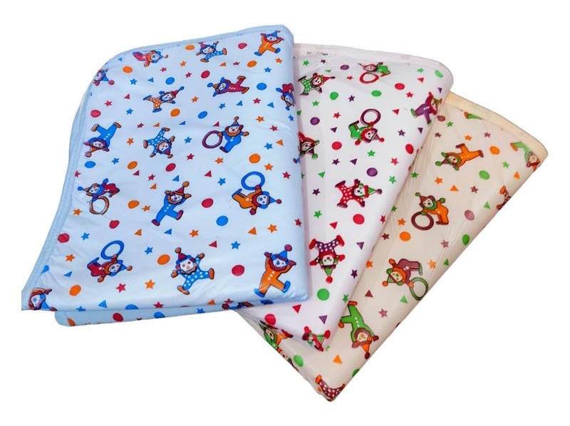 Cuteably New Born Baby Plastic Sheet Small Single Multicolor - Image 1