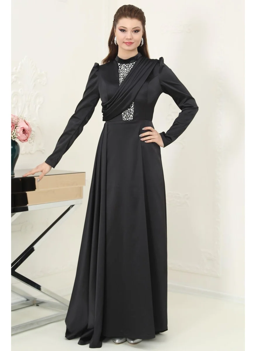 Esilanur Zen Hijab Evening Dress Black