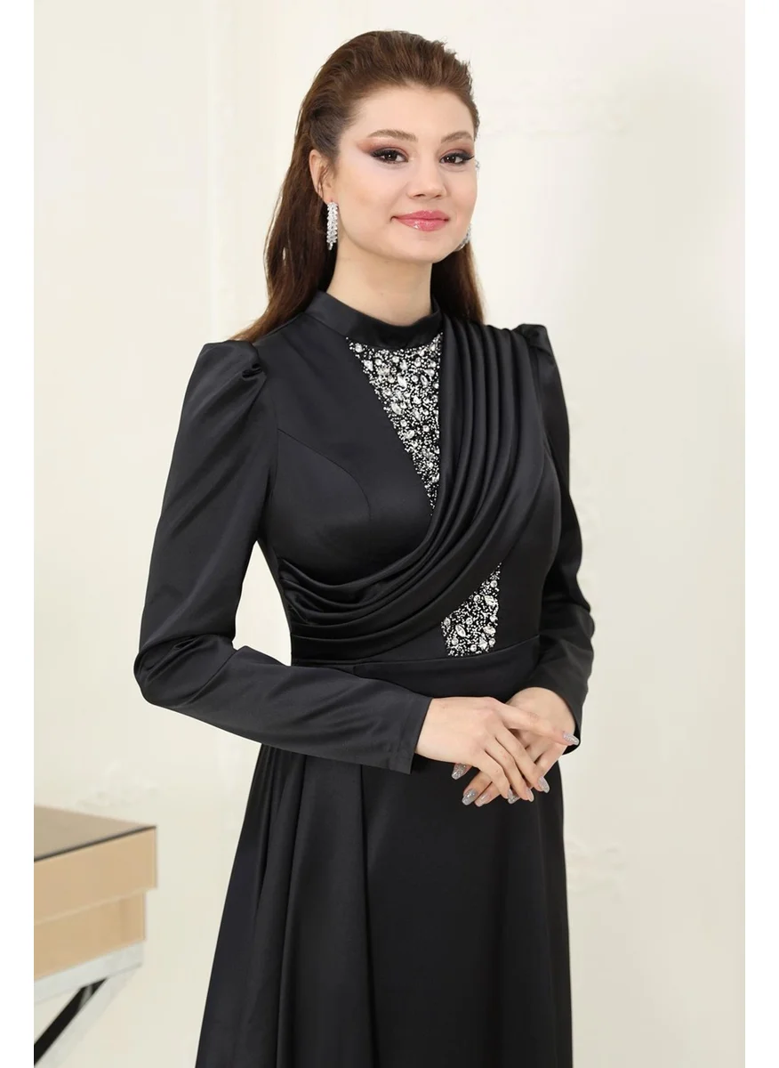 Esilanur Zen Hijab Evening Dress Black