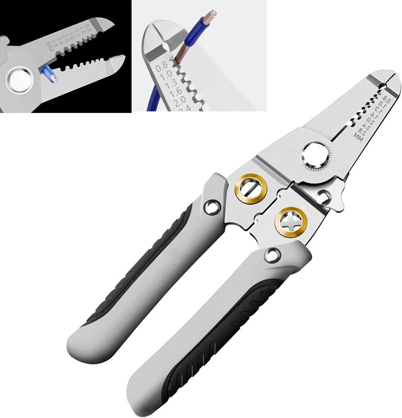 comfrt Special Wire Stripper for Electrician - [2022 NEW] Wire Cutter Tool for Electric Cable Stripping Cutting and Crimping - Multi-Purpose Wire Crimper and Strippers - Image 1