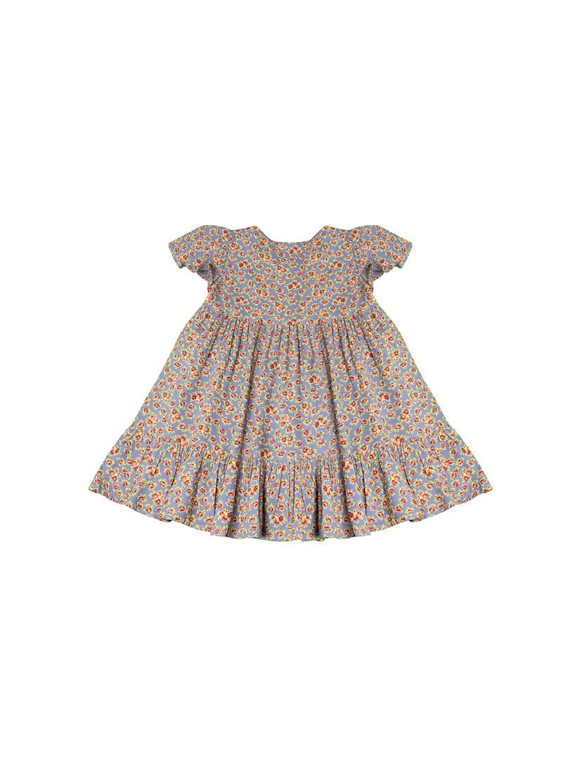 RALPH LAUREN POLO RALPH LAUREN Kids BLUE FLORAL DRESS - Size 3/3T - Image 3