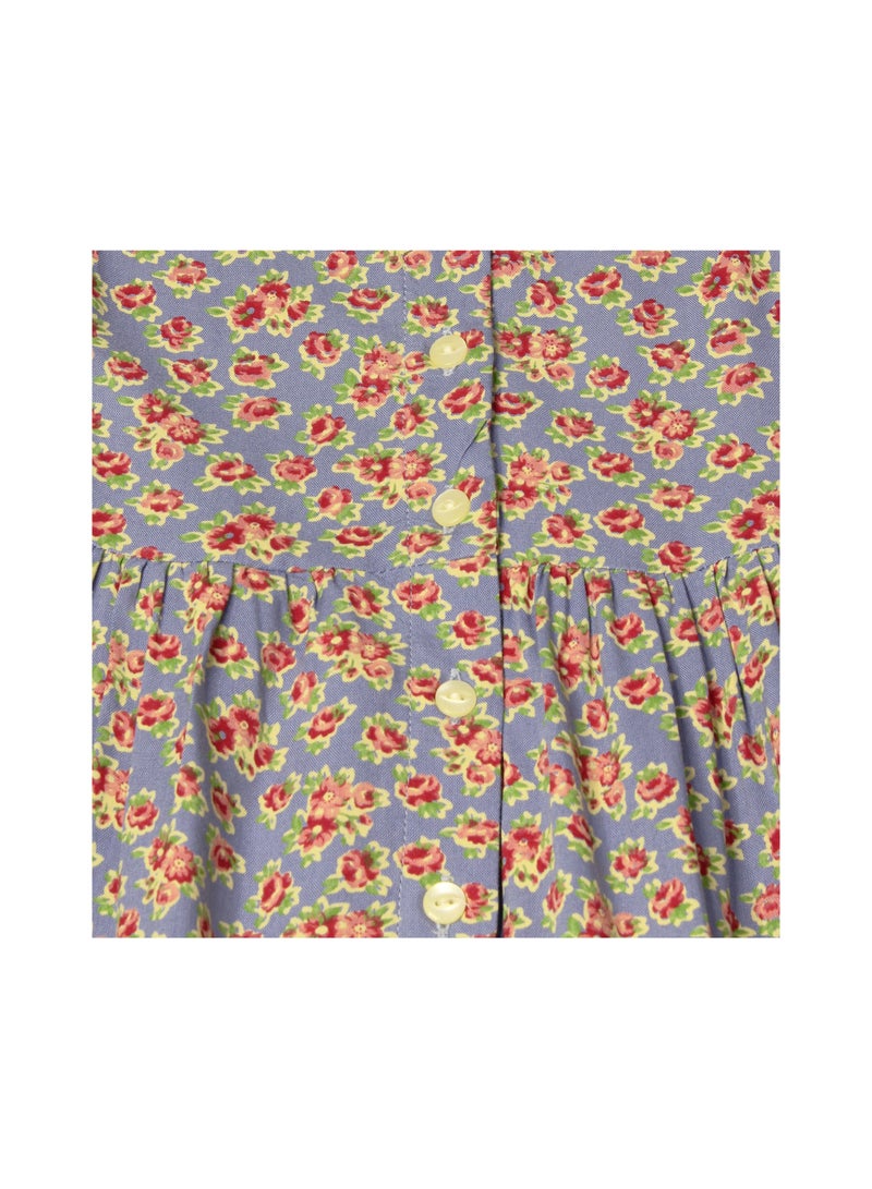 RALPH LAUREN POLO RALPH LAUREN Kids BLUE FLORAL DRESS - Size 3/3T - Image 5