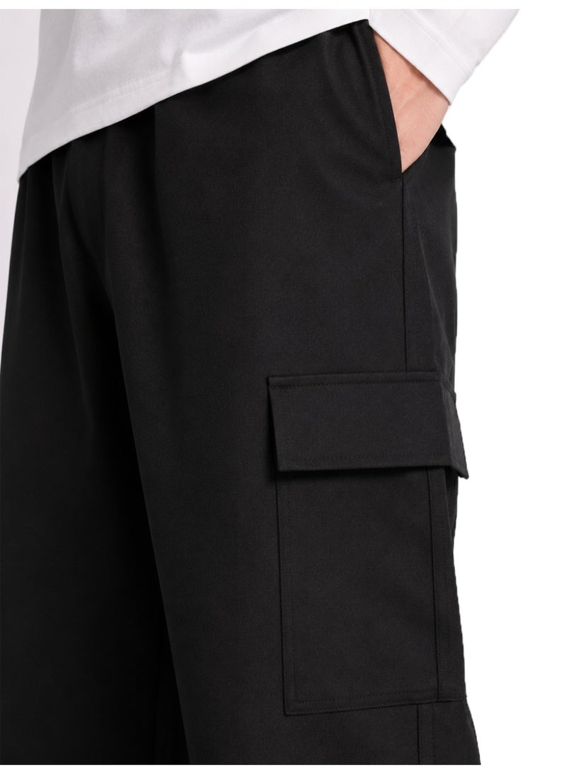 Nileton Men’s Relaxed Fit Cargo Pants, Lightweight Stretch Pants with Drawstring Waist and Multiple Pockets for Sports and Casual Wear - Image 4
