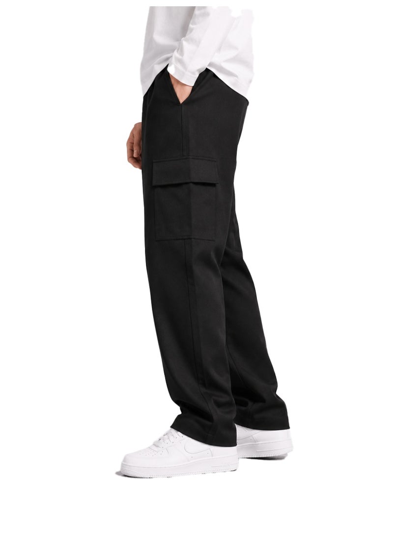 Nileton Men’s Relaxed Fit Cargo Pants, Lightweight Stretch Pants with Drawstring Waist and Multiple Pockets for Sports and Casual Wear - Image 2