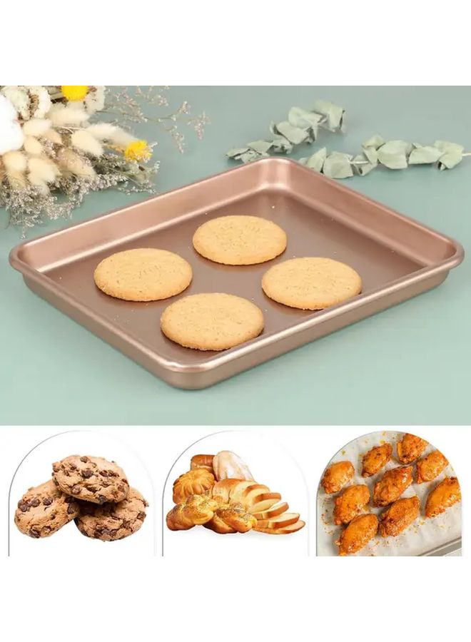 Large Non Stick Carbon Steel Rectangular Cake Pan Oven Safe Baking Tray - Image 2