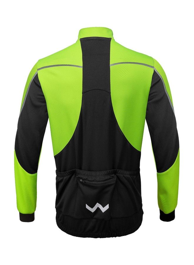 NIBEMINENT Windproof Thermal Fleece Cycling Jacket - Image 1