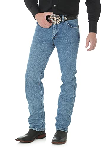 Wrangler Premium Performance Cowboy Cut Slim Fit Jean, Stonewashed, 36W x 34L - Image 1
