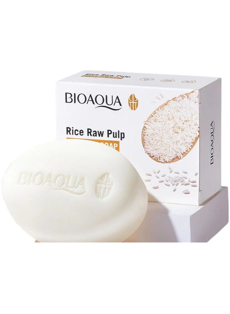 بيو أكوا صابون خلاصة لب الأرز الخام 100 جم - Image 2