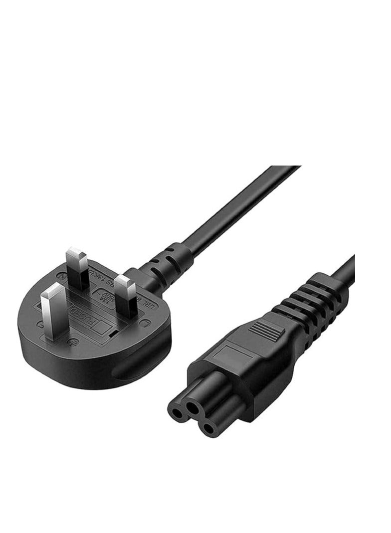 Terabyte Laptop Power Cable UK Plug to C5 3 pin Laptop Power lead - Image 1