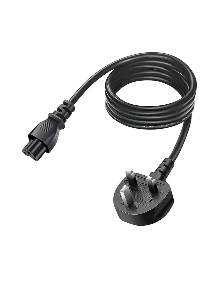 Terabyte Laptop Power Cable UK Plug to C5 3 pin Laptop Power lead - Image 5