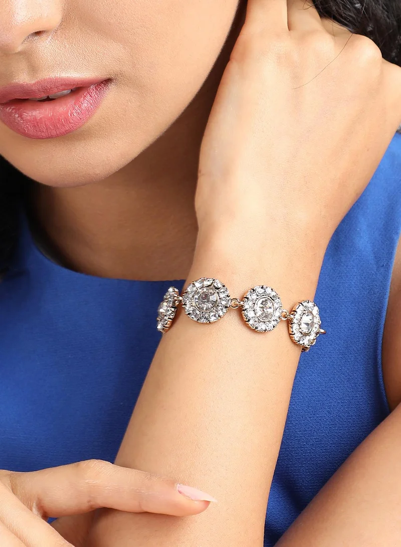 SOHI Circular Crystal Artificial Bracelet Jewellery