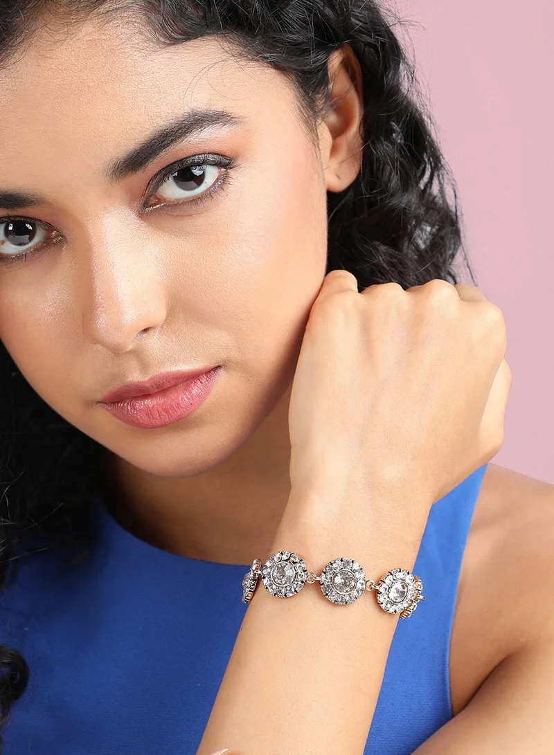 Sohi  Circular Crystal Artificial Bracelet Jewellery for Women | Best Price UAE