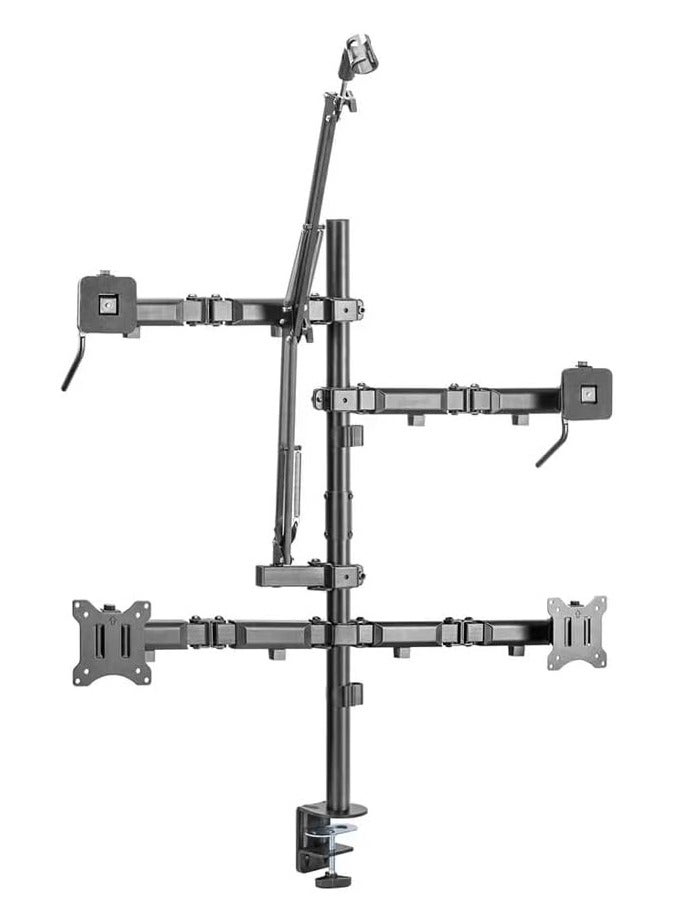 Skilltech All-In-One Studio Camera Adapter Setup with Single Monitor Mount – Adjustable Universal Camera & Screen Holder for Home Studio, Content Creation, Streaming, and Video Production - Image 1