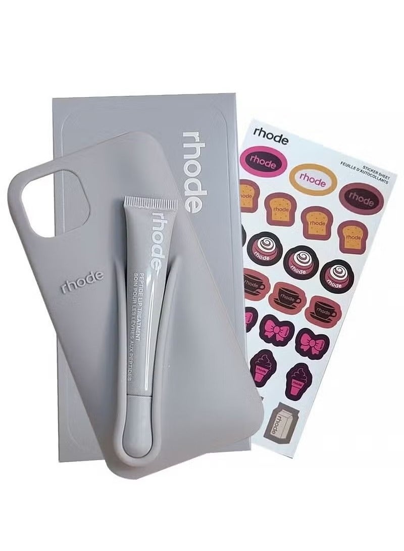 rhode iPhone 16 Pro Max Silicone Lip Holder for Cell Phone,Lip Gloss Adhesive Sleeve for Phone,Lip Holder Stick-on Phone Case, Back Stick On Holder for iPhone Phones（Unscented） - Image 1