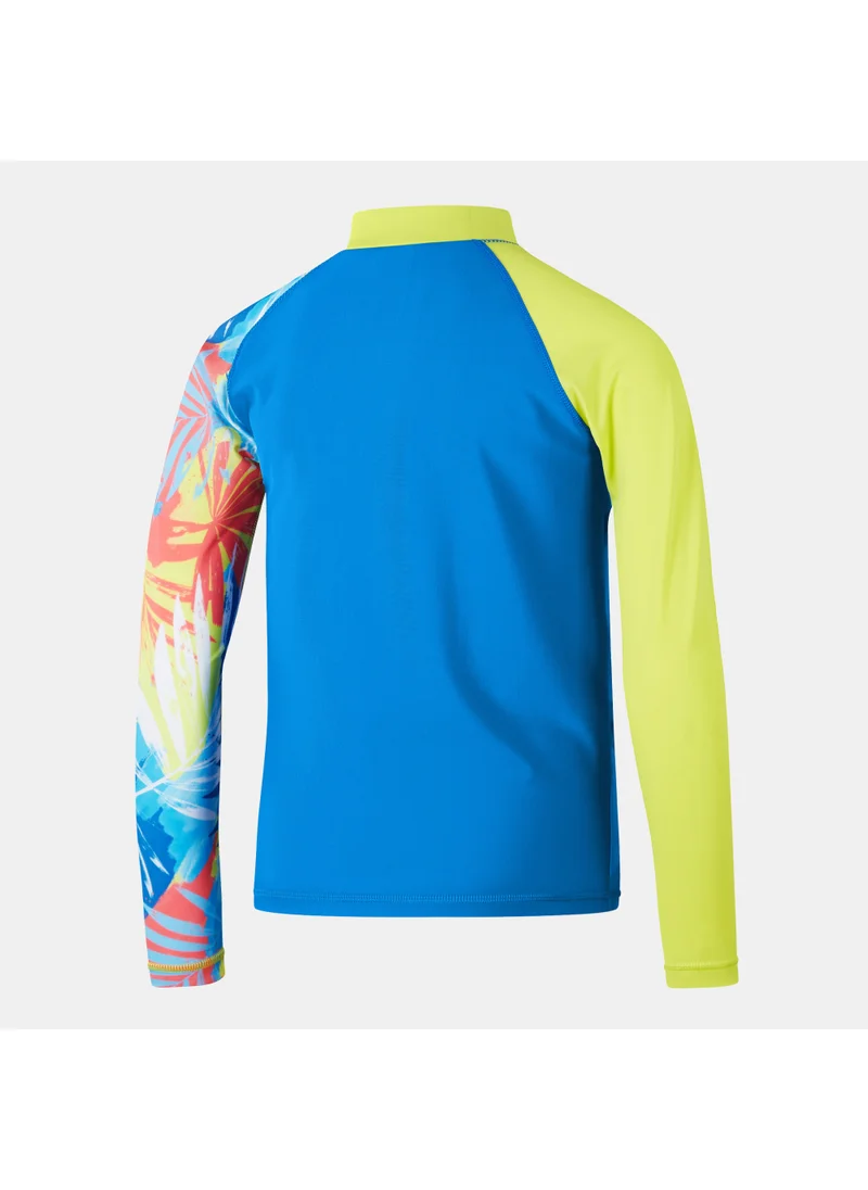 speedo Kids' Printed Long Sleeve Swimming Rashguard